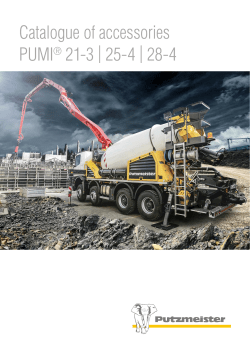 Catalogue of accessories PUMI&reg; 21-3 | 25-4 | 28-4