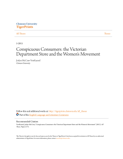 Conspicuous Consumers: the Victorian Department Store