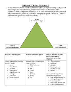 THE RHETORICAL TRIANGLE