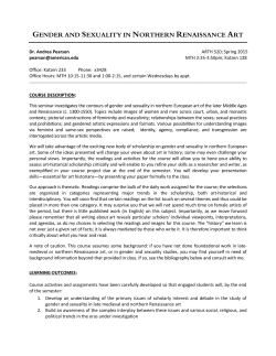 gender and sexuality in northern renaissance art