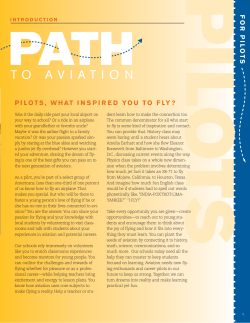 for pilots to aviation pilots, what inspired you