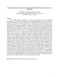 Mechanized Mastication Effects on Soil Compaction and Runoff from