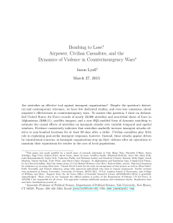 Bombing to Lose? Airpower, Civilian Casualties, and the Dynamics