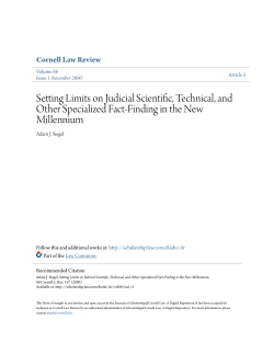 Setting Limits on Judicial Scientific, Technical, and Other