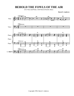 Behold The Fowls of The Air - New Music USA Online Library