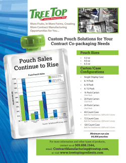Co-Packing Sales Sheet - Tree Top Fruit Ingredients