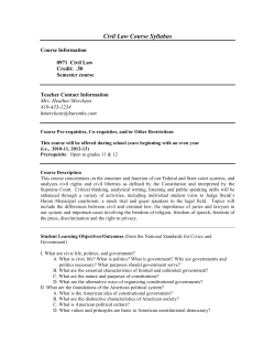Civil Law Syllabus - Huron City Schools