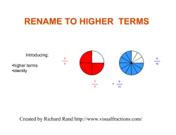 DOWNLOAD PDF: Renaming fractions to higher terms