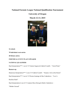 Ashland HS Speech and Debate Tournament