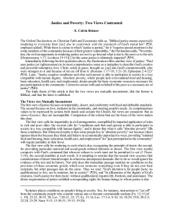 Justice and Poverty: Two Views Contrasted