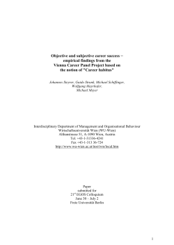 Objective and subjective career success