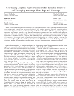 Constructing Graphical Representations: Middle Schoolers