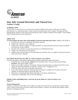 Stay Safe Around Electricity and Natural Gas