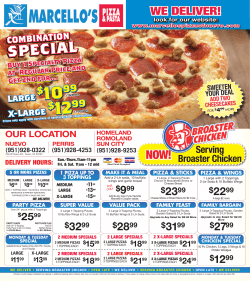 $10 $12 - Marcello`s Pizza