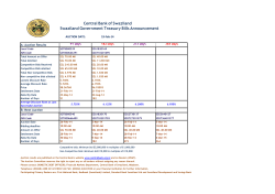 Central Bank of Swaziland Swaziland Government Treasury Bills