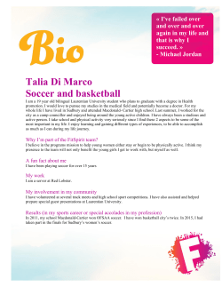 Talia Di Marco Soccer and basketball