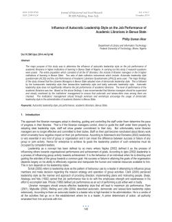 Influence of Autocratic Leadership Style on the Job