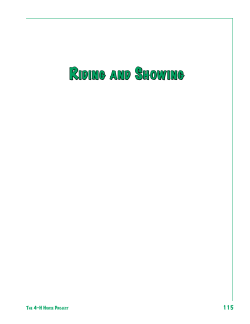 The 4-H Horse Project, Riding and Showing