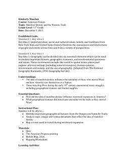 American History Topic: Manifest Destiny and the Western