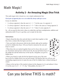 Can you believe THIS is math? Math Magic!
