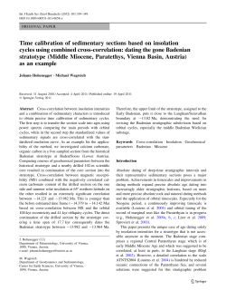 Time calibration of sedimentary sections based on insolation cycles