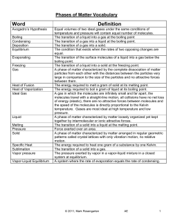 Unit 3: Phases Of Matter