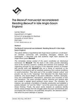 The Beowulf manuscript reconsidered