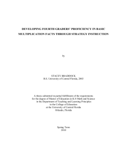 DEVELOPING FOURTH GRADERS`PROFICIENCY IN BASIC