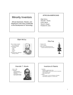 Minority Inventors - College of Engineering