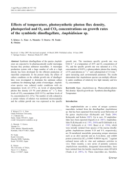 Effects of temperature, photosynthetic photon flux density