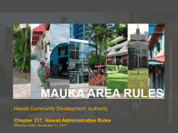 HCDA presentation on its Kakaako Mauka Area Rules