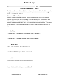 Book Punch - Night Evidence and Inference - Topic 1