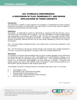GCL Hydraulic Performance