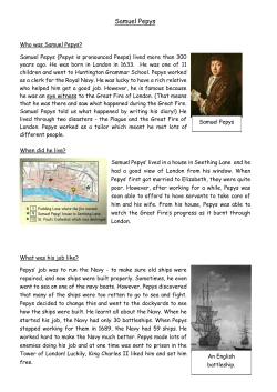 Samuel Pepys - High View School