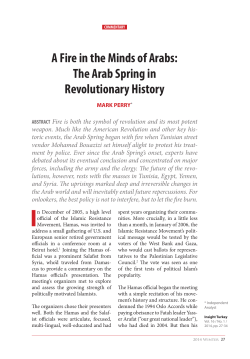 A Fire in the Minds of Arabs: The Arab Spring in
