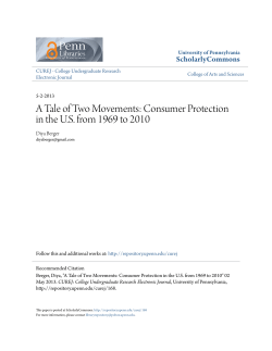 A Tale of Two Movements: Consumer Protection in the U.S. from