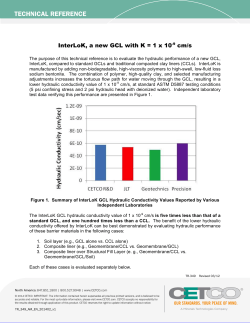 INTERLOK GCL with Very Low Hydraulic Conductivity