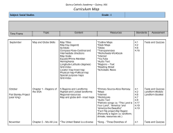 Curriculum Map - Quincy Catholic Academy