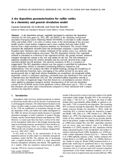 A dry deposition parameterization for sulfur oxides in a chemistry