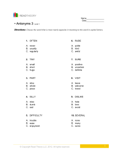 Antonyms 3 - English for Everyone