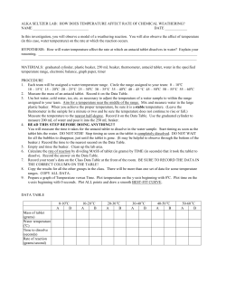 alka seltzer lab: how does temperature affect rate of chemical