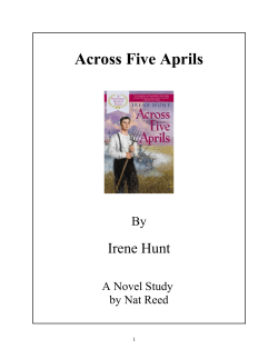 Across Five Aprils - Reed Novel Studies