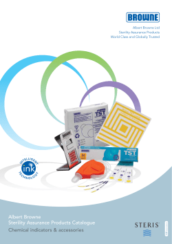 Albert Browne Sterility Assurance Products Catalogue Chemical