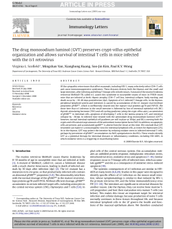 The drug monosodium luminol (GVT) preserves crypt