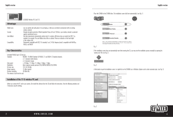 2 Advantages Key Characteristics Installation of the 11 G wireless