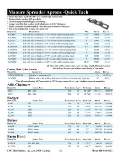 Manure Spreader Aprons