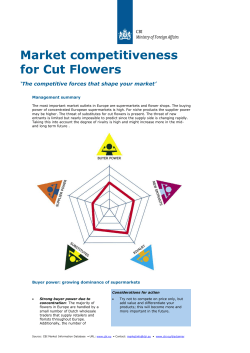 Market competitiveness for Cut Flowers
