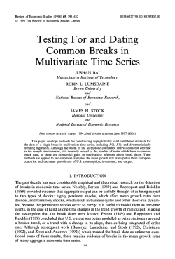 Testing for and Dating Common Breaks in Multivariate Time Series