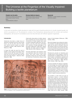 The Universe at the Fingertips of the Visually Impaired: Building a