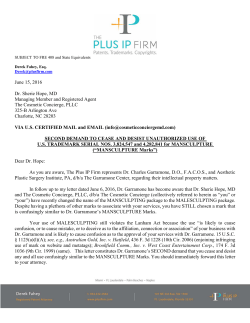 June 15, 2016 Dr. Sherie Hope, MD Managing Member and